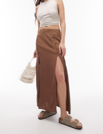 Fusta Top Shop, maro