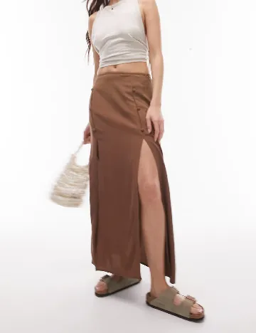Fusta Top Shop, maro