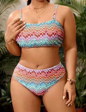 Costum de baie SHEIN CURVE, mix culori
