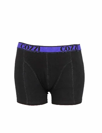 Set Boxeri 2 perechi Cozzi, albastru/negru Negru