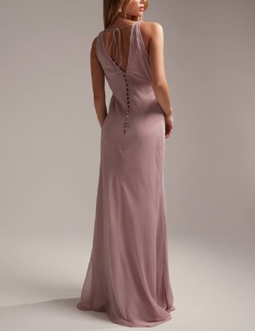 Rochie lunga ASOS, roz pudra
