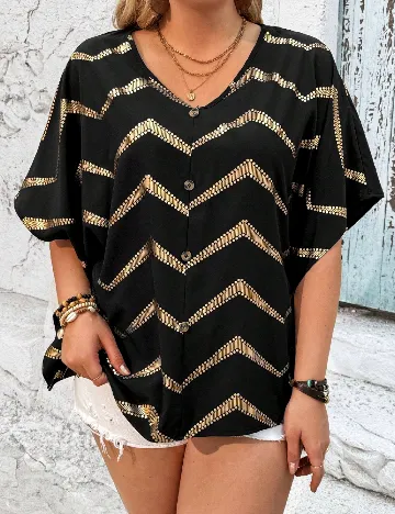 Camasa SHEIN CURVE, negru