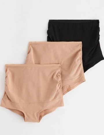 Set chiloti 3 perechi Lindex Maternity, negru/maro