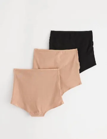 Set chiloti 3 perechi Lindex Maternity, negru/maro