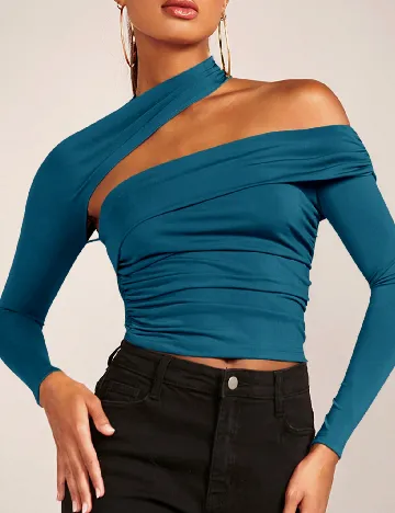 Top SHEIN, turcoaz