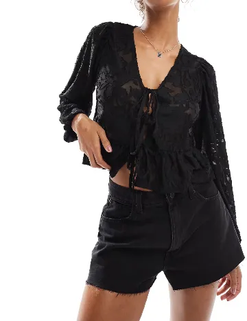 Pantaloni scurti ASOS, negru