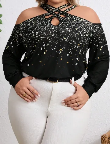 Bluza SHEIN CURVE, negru