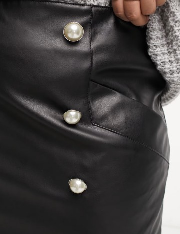 Fusta ASOS Curve, negru
