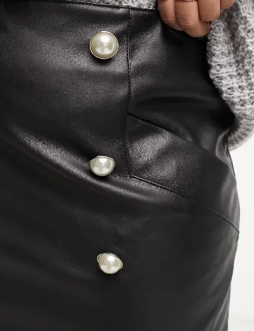 Fusta ASOS Curve, negru