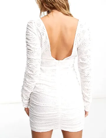 Rochie scurta ASOS, alb Alb