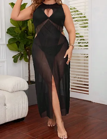 Rochie de plaja SHEIN CURVE, negru