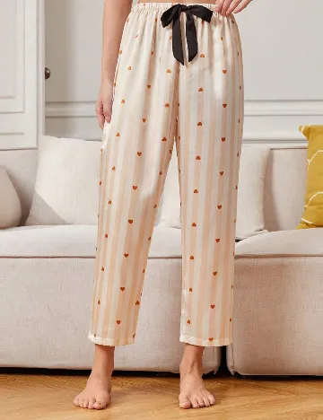 Pantaloni de pijama SHEIN, crem