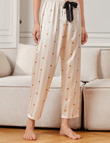 Pantaloni de pijama SHEIN, crem