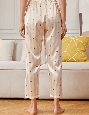 Pantaloni de pijama SHEIN, crem