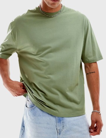 Tricou Oversize ASOS, verde