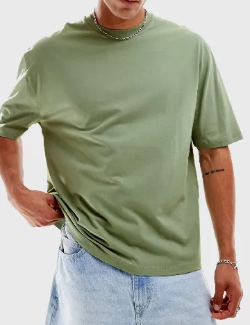 Tricou Oversize ASOS, verde