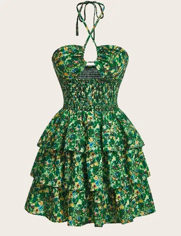 Rochie scurta SHEIN, verde