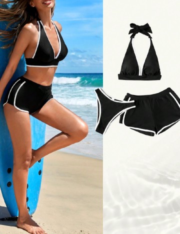 Costum de baie SHEIN, negru
