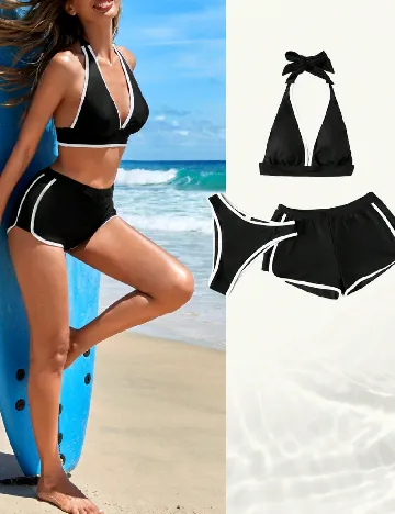 Costum de baie SHEIN, negru