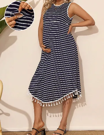 Rochie medie SHEIN Maternity, bleumarin
