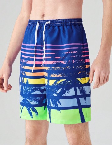 Short de baie Shein Kids, albastru