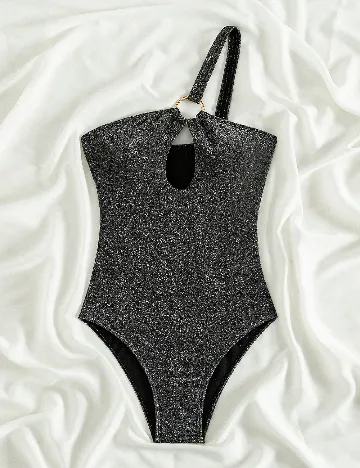 Costum de baie SHEIN, gri inchis