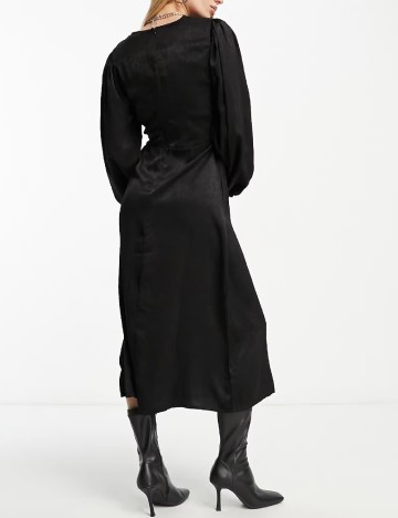 Rochie medie Violet Romance, negru
