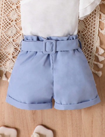 Pantaloni scurti Shein Kids, albastru