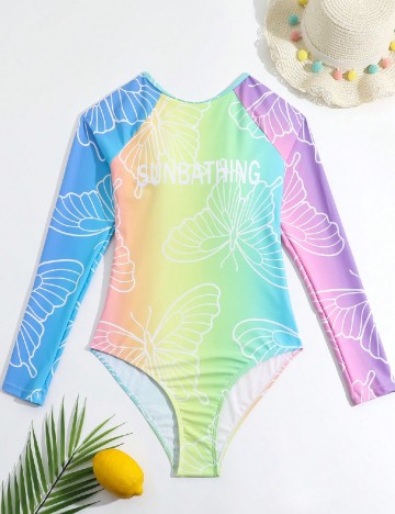 Costum de baie Shein Kids, mix culori
