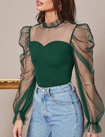 Bluza SHEIN, verde