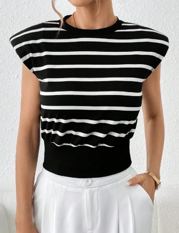 Bluza SHEIN, alb/negru