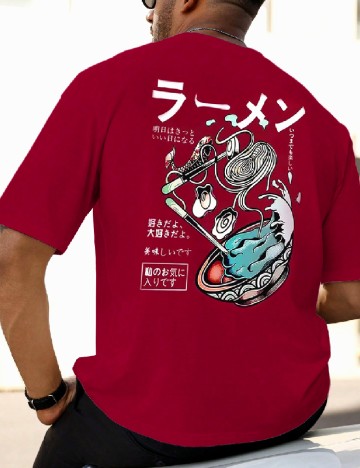 Tricou SHEIN Plus Size Men, rosu