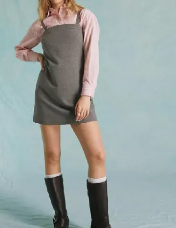 Rochie scurta Miss Selfridge, gri Gri