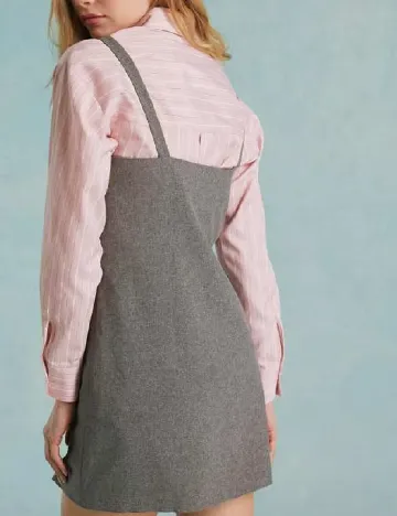 Rochie scurta Miss Selfridge, gri Gri