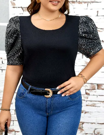 Bluza SHEIN CURVE, negru