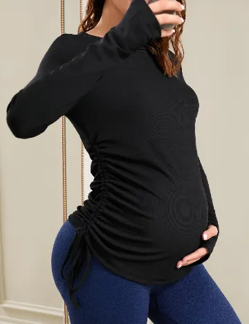 Bluza SHEIN Maternity, negru