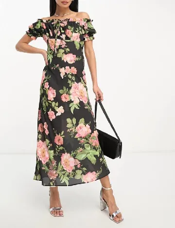 Rochie medie ASOS, floral print