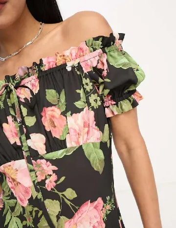 Rochie medie ASOS, floral print