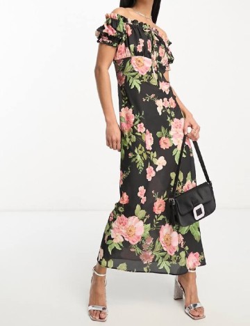 Rochie medie ASOS, floral print