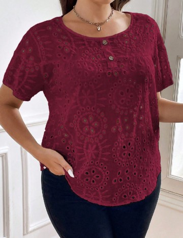 Bluza SHEIN CURVE, grena
