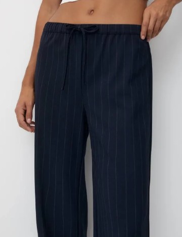 Pantaloni Pull&Bear, bleumarin