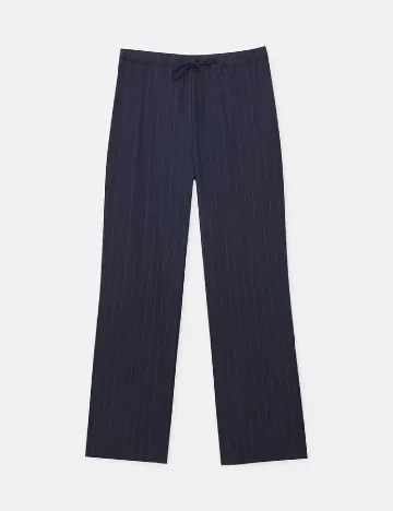 Pantaloni Pull&Bear, bleumarin