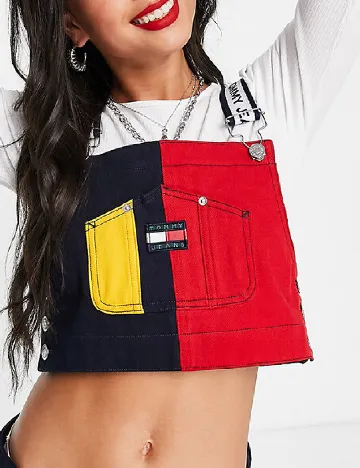 Top Tommy Jeans, albastru/rosu