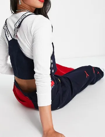 Top Tommy Jeans, albastru/rosu