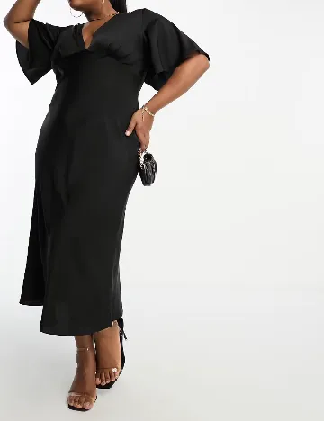 Rochie lunga ASOS Curve, negru