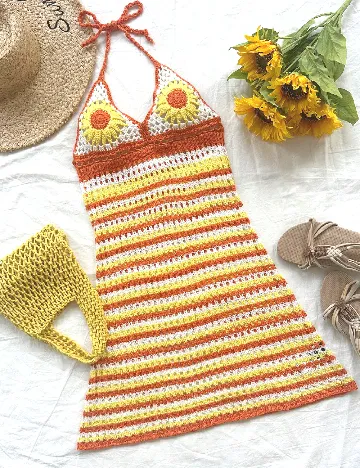 Rochie de plaja SHEIN, galben/portocaliu Portocaliu