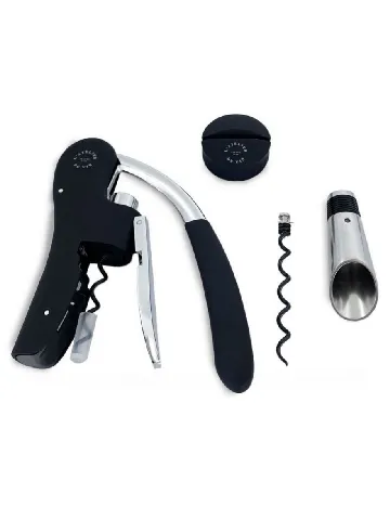 Set accesorii deschidere sticla cu vin L' Atelier Du Vin, negru