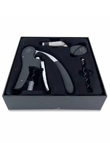 Set accesorii deschidere sticla cu vin L' Atelier Du Vin, negru