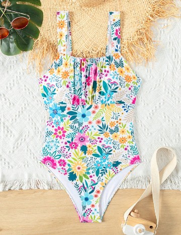 Costum de baie Shein Kids, floral