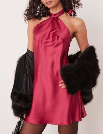 Rochie scurta Miss Selfridge, roz